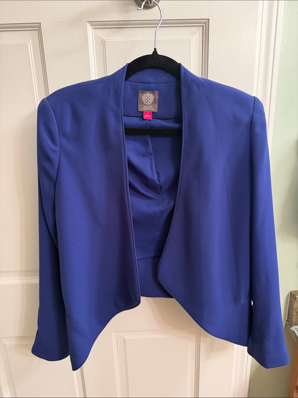 Open-Front Blazer Jacket in Blue - Vince Camuto